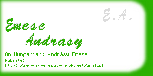 emese andrasy business card